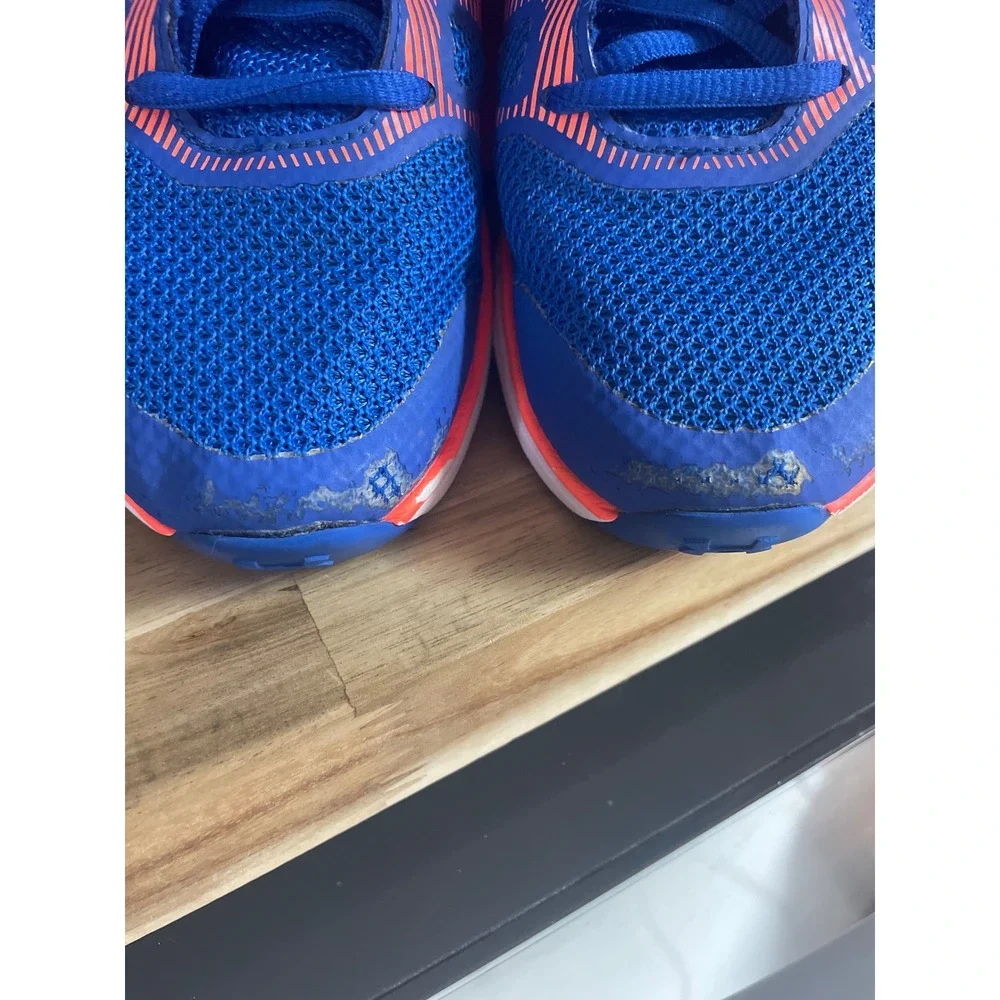 Under Armour Thrill 3 Blue Orange Kids Running Shoes 3019923-600 Size 3Y